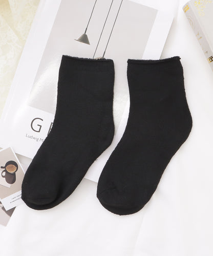【10足セット】裏起毛ショート丈無地あったかソックス