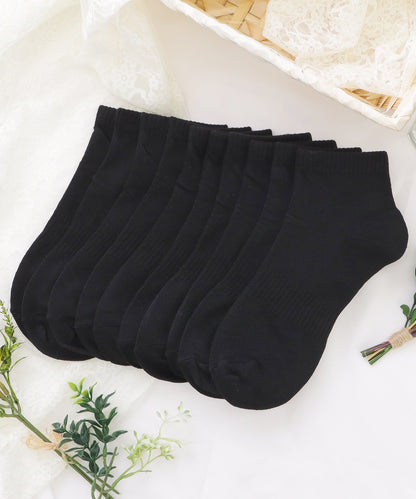 【10足セット】ベーシックコットン無地ショート丈ソックス