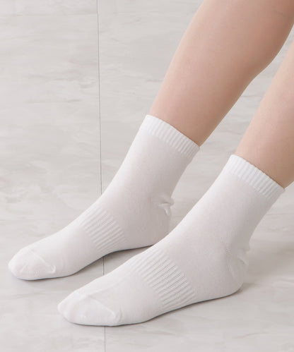 【10足セット】ベーシックコットン無地ショート丈ソックス