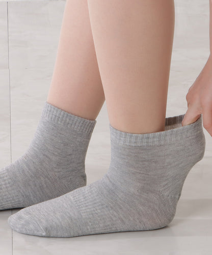 【10足セット】ベーシックコットン無地ショート丈ソックス