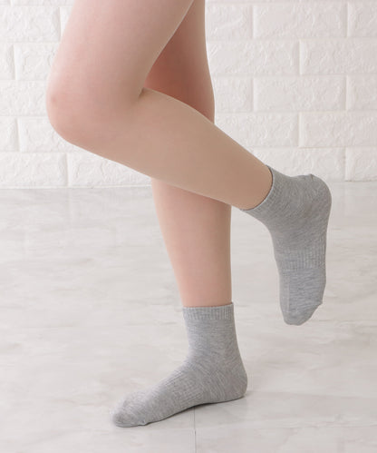 【10足セット】ベーシックコットン無地ショート丈ソックス