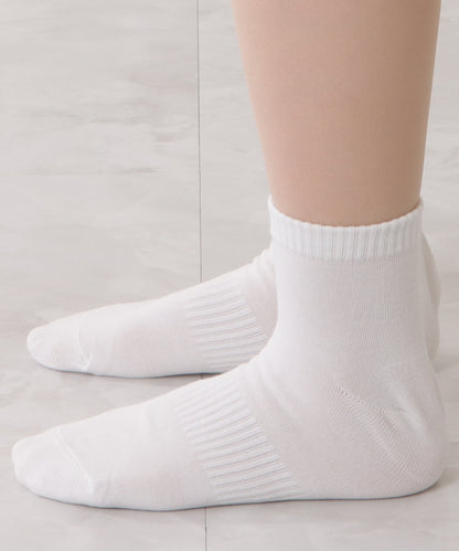 【10足セット】ベーシックコットン無地ショート丈ソックス