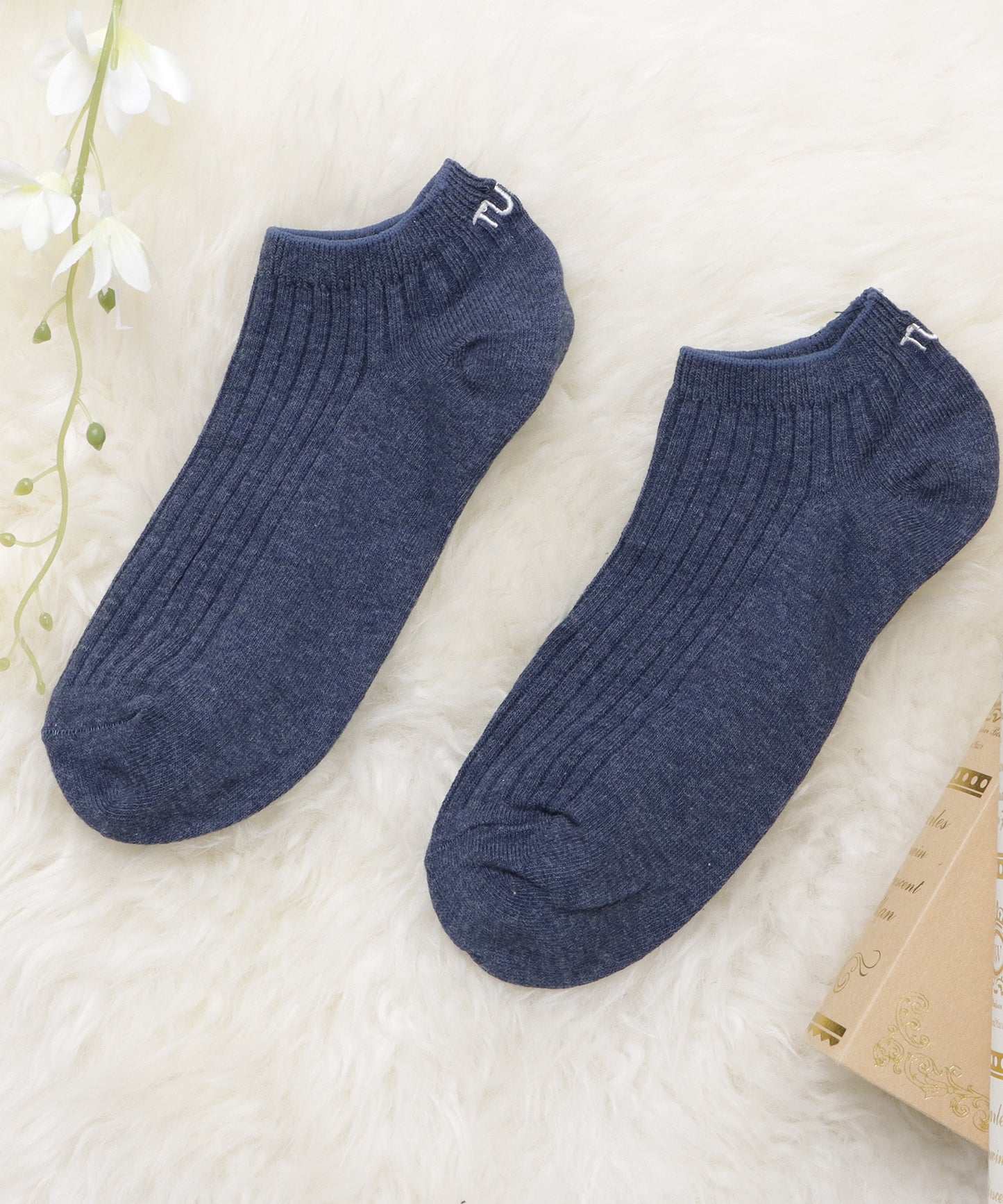 【7色組】ワンポイント刺繍スニーカーソックスセット