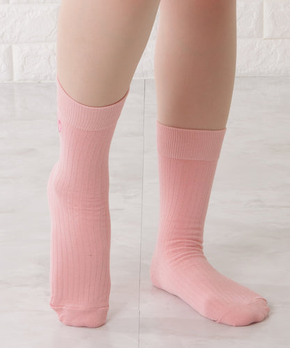 【10足セット】ハート刺繍ショート丈リブソックス