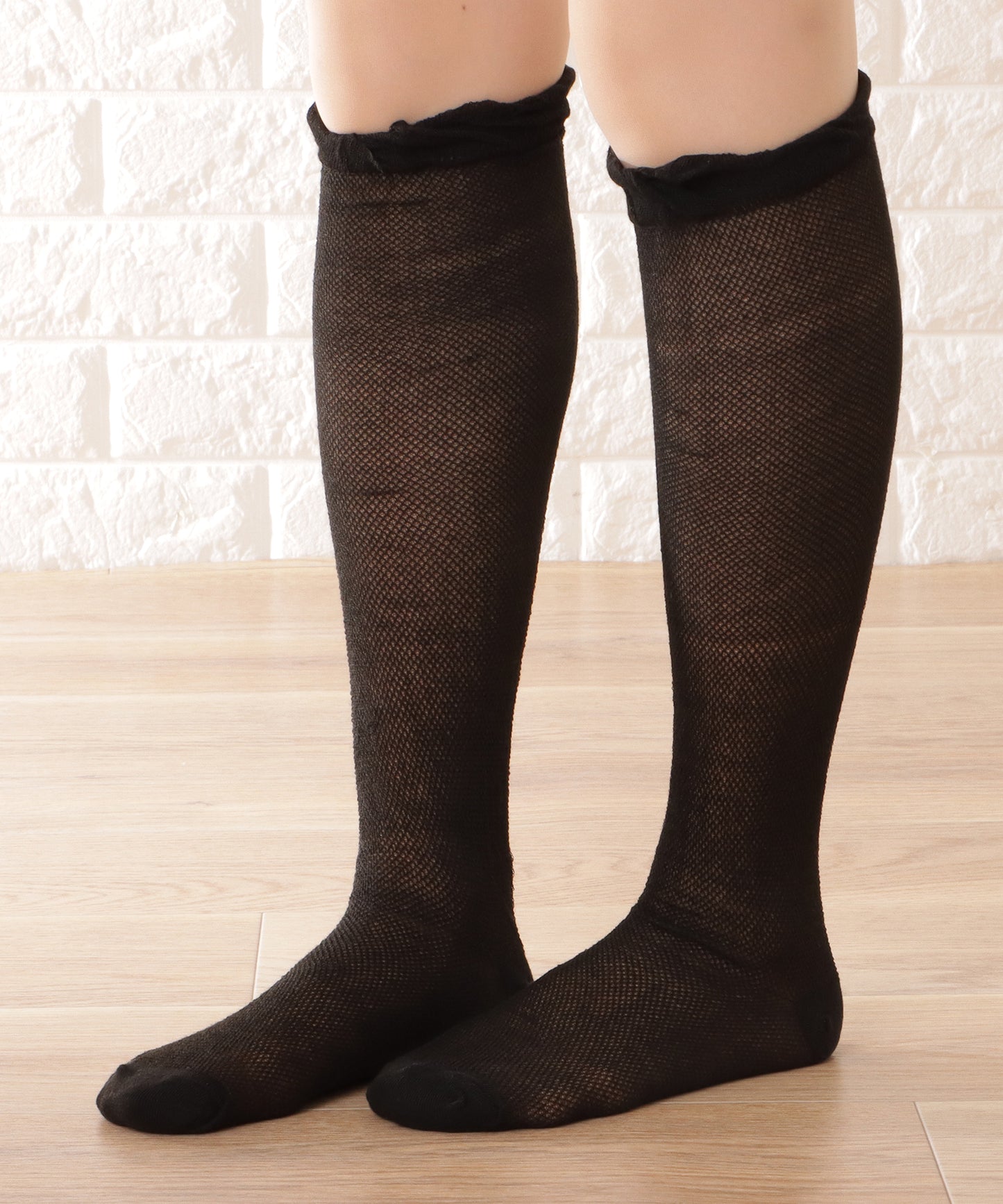 【6足セット】フレンチメッシュルーズハイソックス