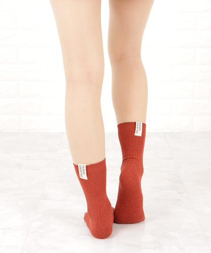 【5色組】タグデザインクルーソックスセット