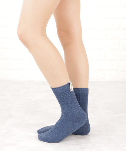 【5色組】タグデザインクルーソックスセット