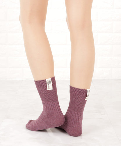 【5色組】タグデザインクルーソックスセット