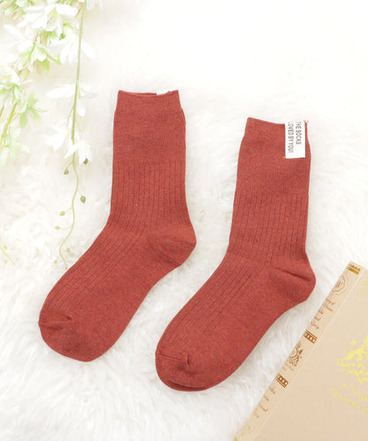 【5色組】タグデザインクルーソックスセット