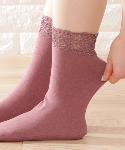 【8足セット】レースドッキングベーシックカラーソックス