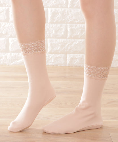 【8足セット】レースドッキングベーシックカラーソックス