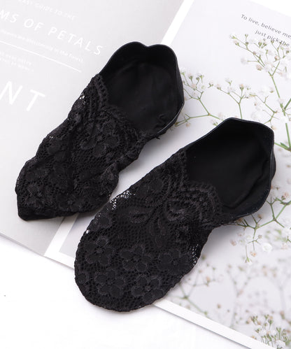 【4足セット】花柄レースカバーソックス