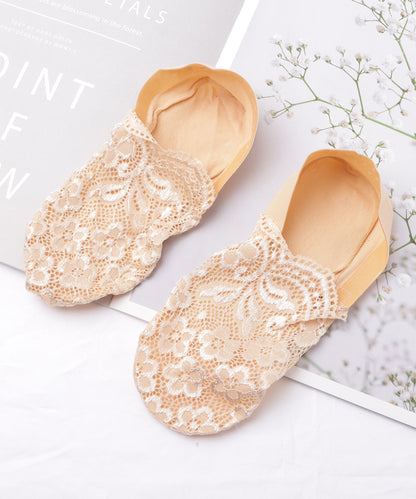 【4足セット】花柄レースカバーソックス