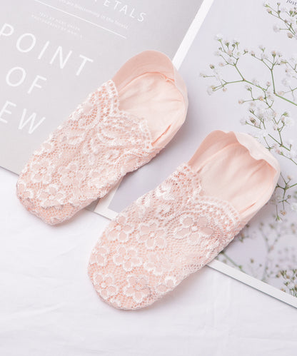 【4足セット】花柄レースカバーソックス