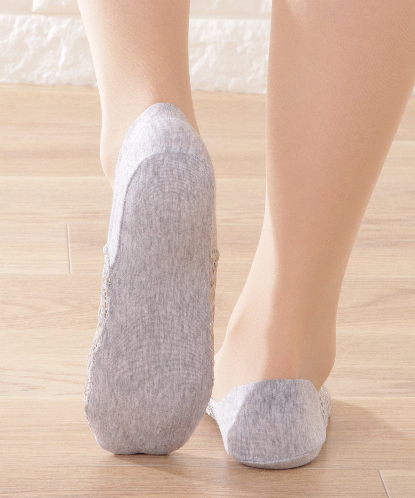 【4足セット】花柄レースカバーソックス