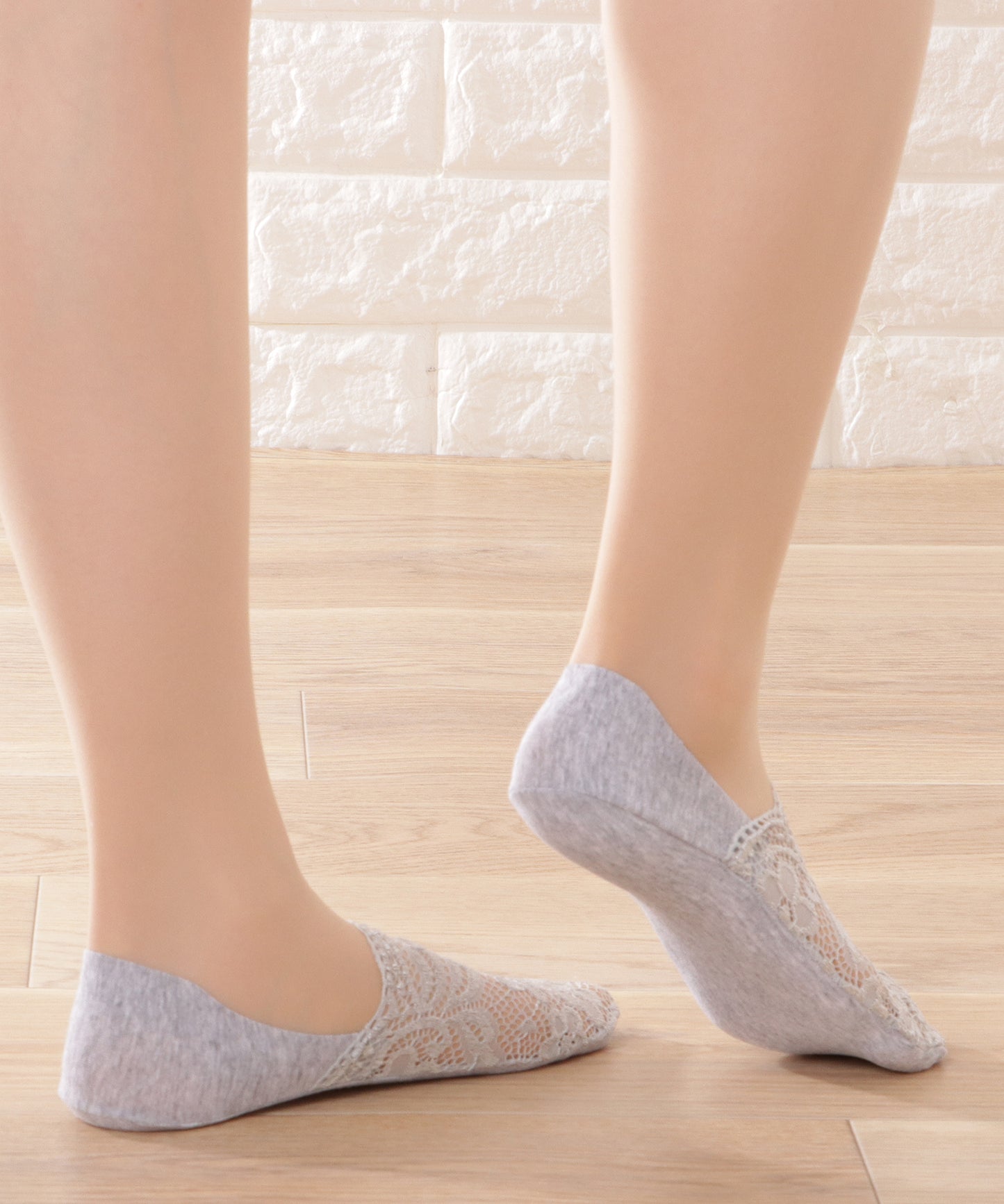 【4足セット】花柄レースカバーソックス