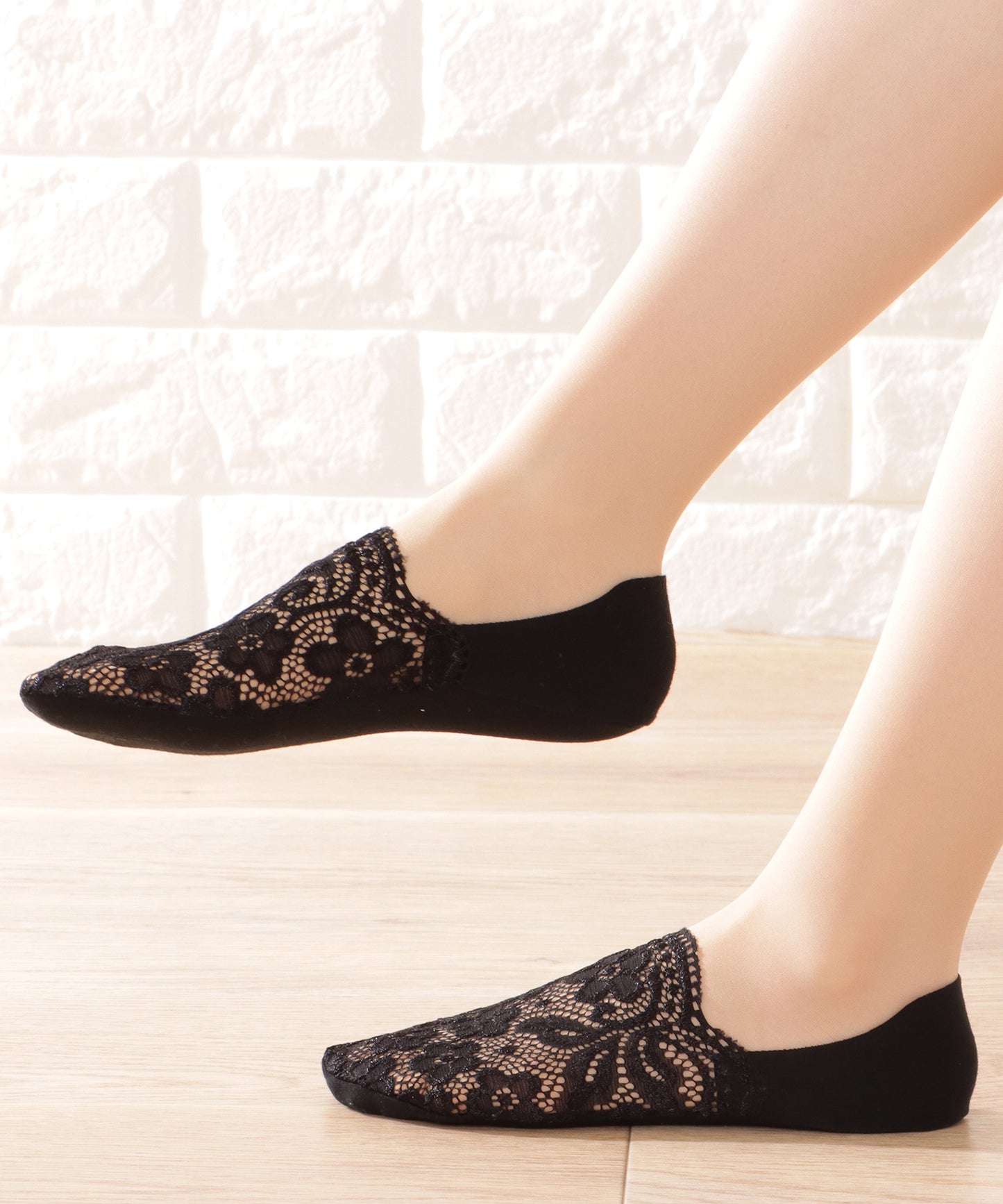 【4足セット】花柄レースカバーソックス