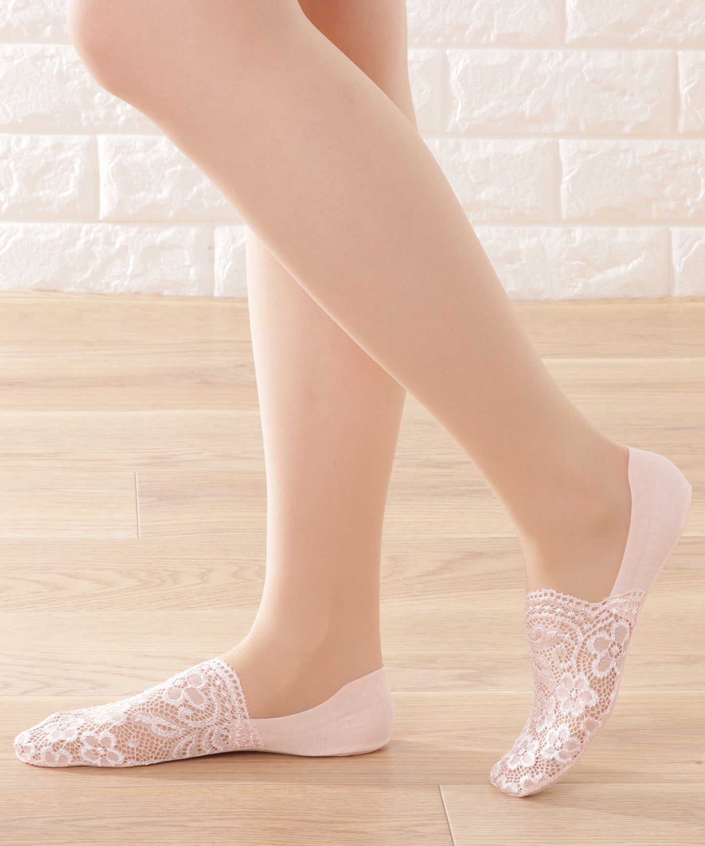 【4足セット】花柄レースカバーソックス