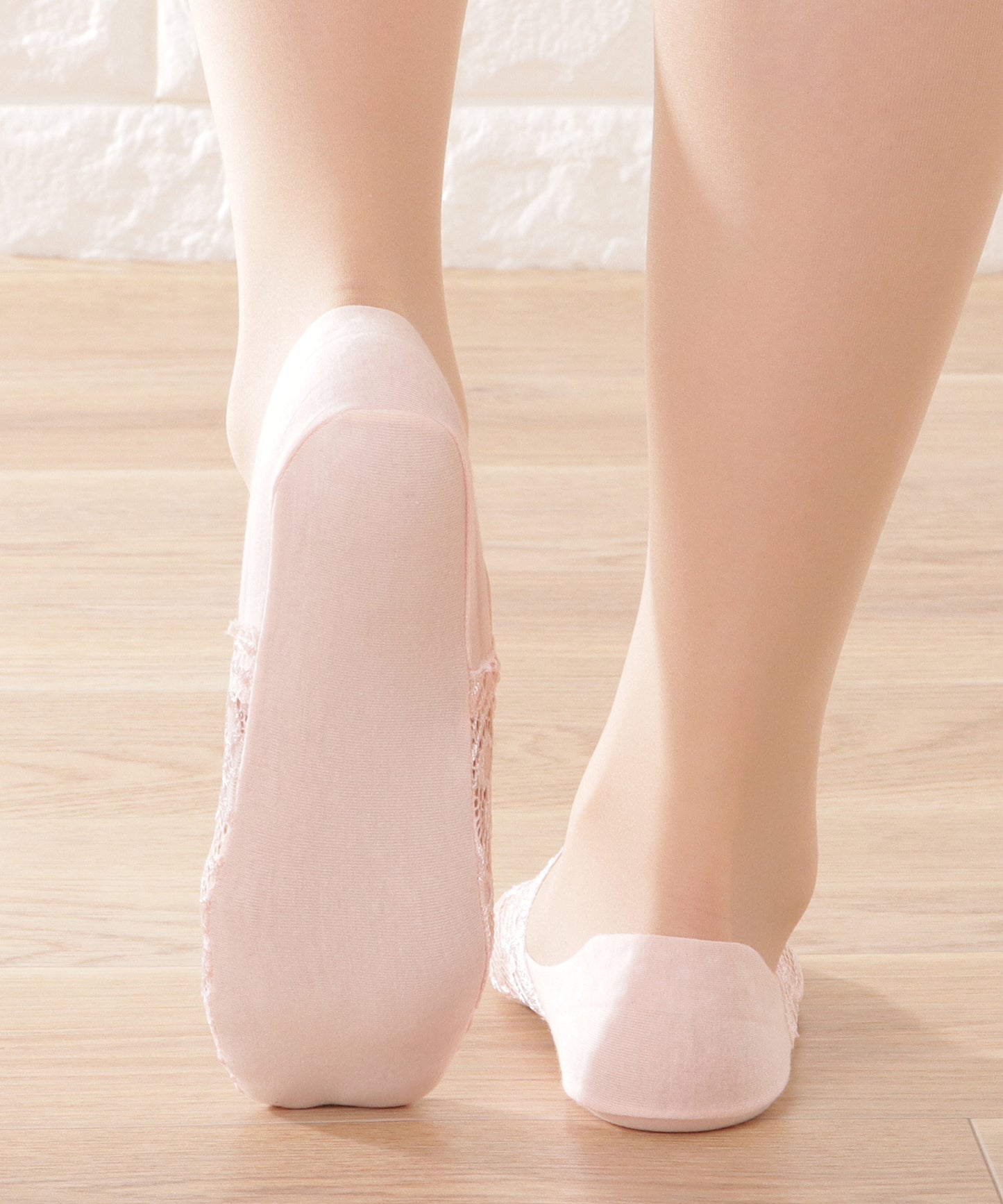 【4足セット】花柄レースカバーソックス