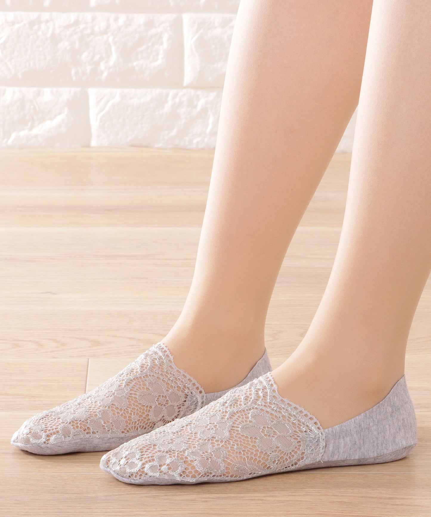 【4足セット】花柄レースカバーソックス