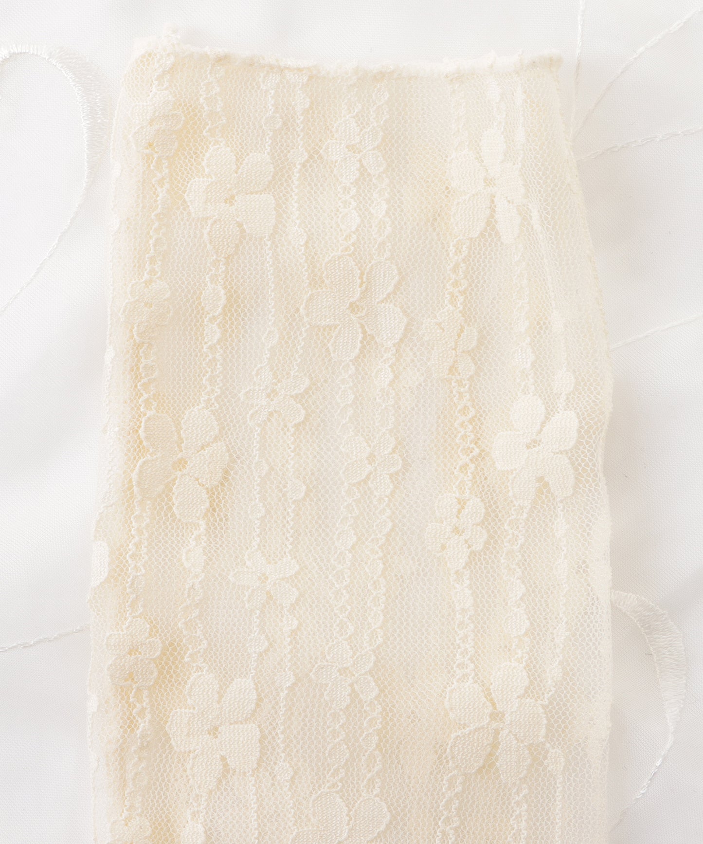 【6足セット】フラワーラインシースルークルーソックス