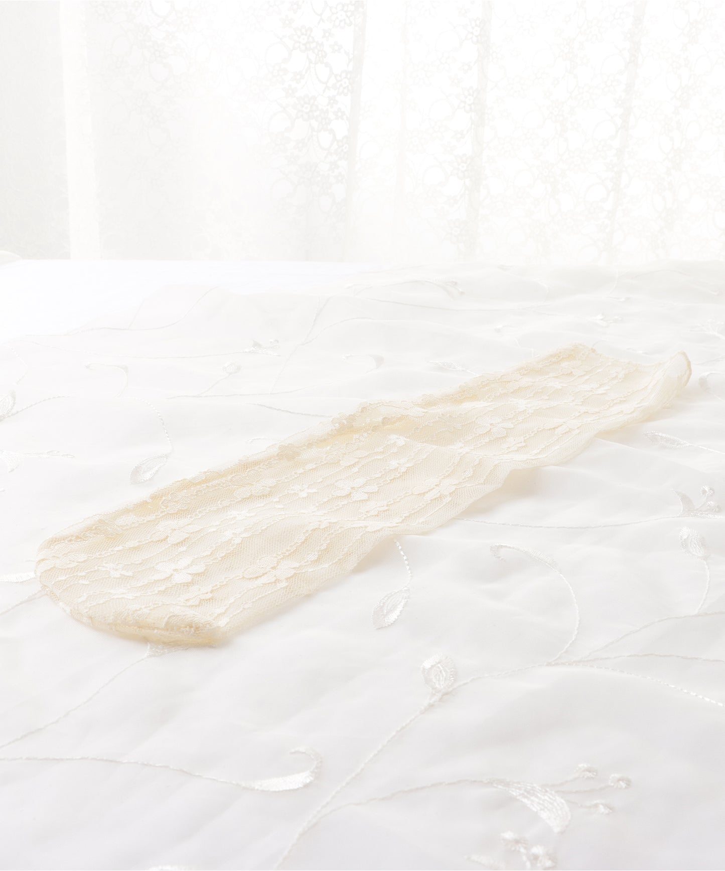 【6足セット】フラワーラインシースルークルーソックス