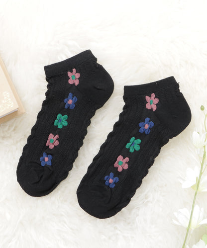 【5色組】花柄ショートソックスセット
