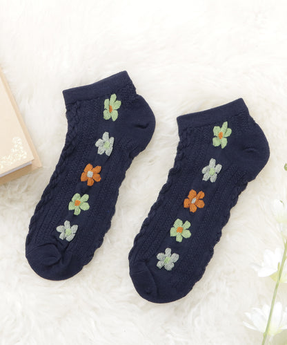 【5色組】花柄ショートソックスセット