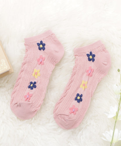【5色組】花柄ショートソックスセット