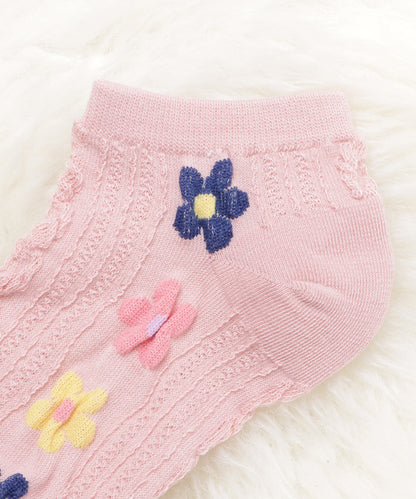 【5色組】花柄ショートソックスセット