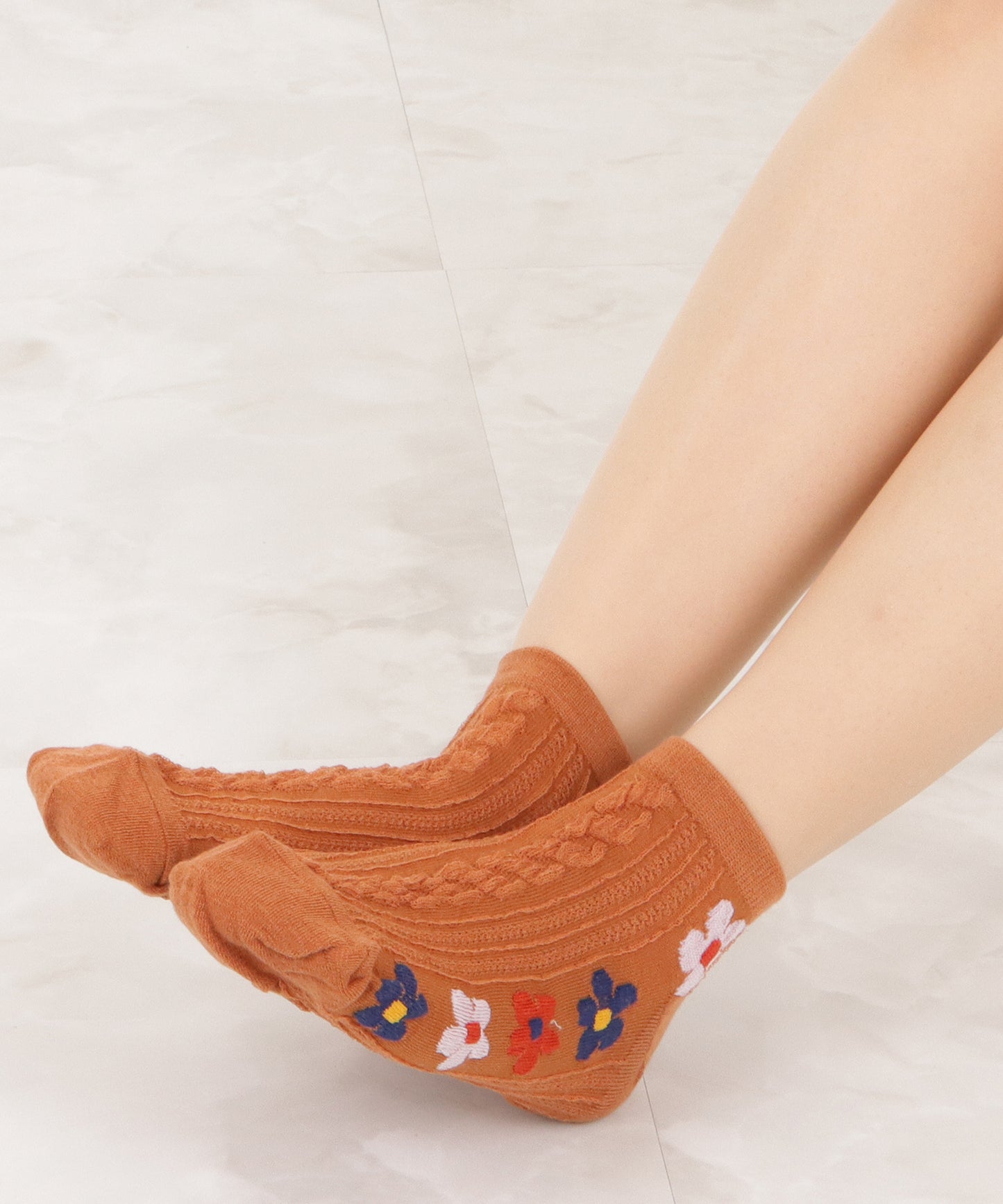 【5色組】花柄ショートソックスセット