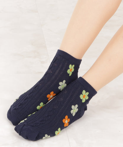 【5色組】花柄ショートソックスセット