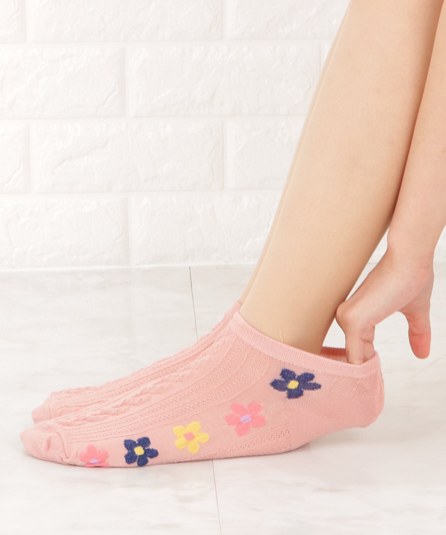 【5色組】花柄ショートソックスセット