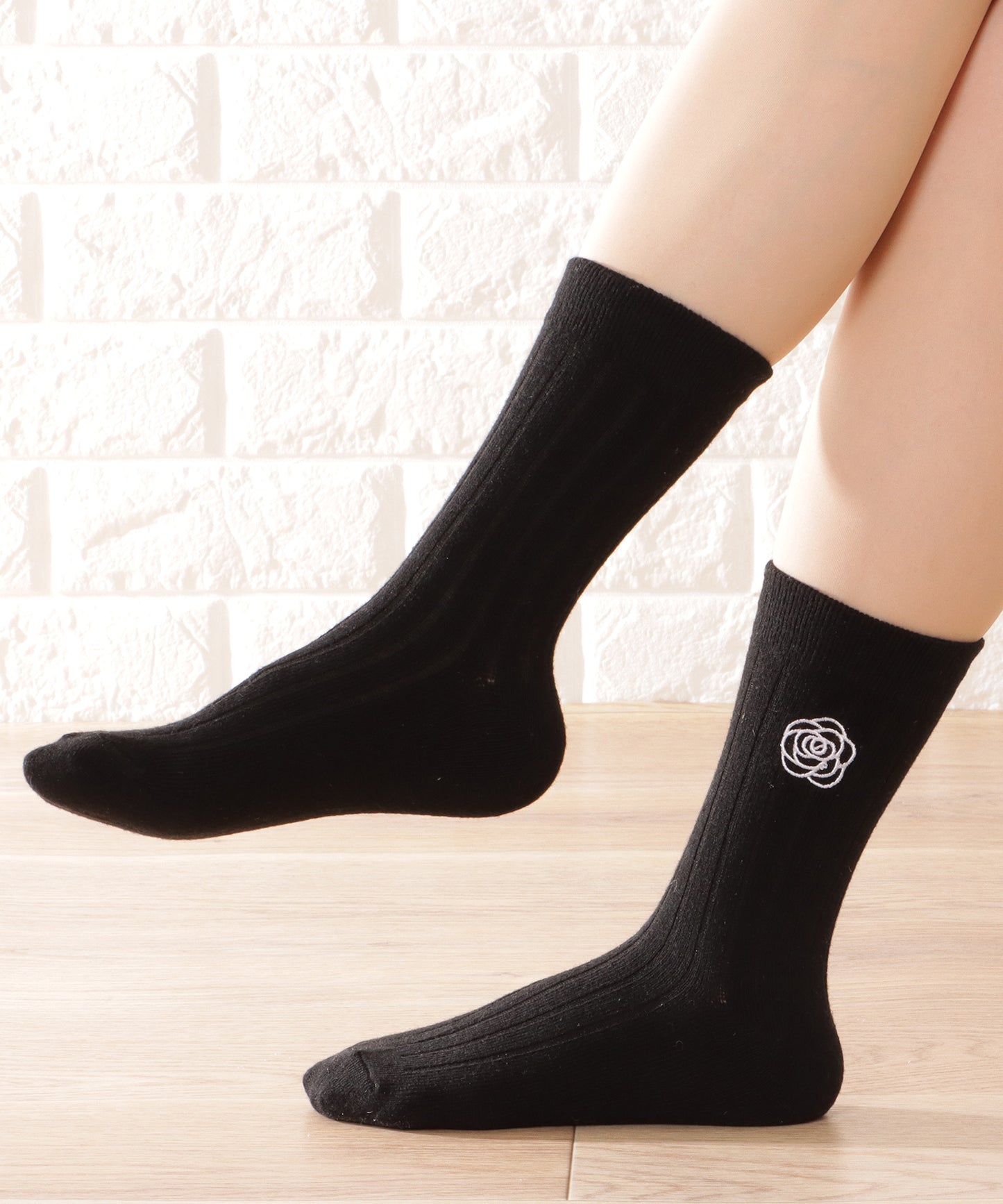 【4足セット】モノトーン配色リブソックス