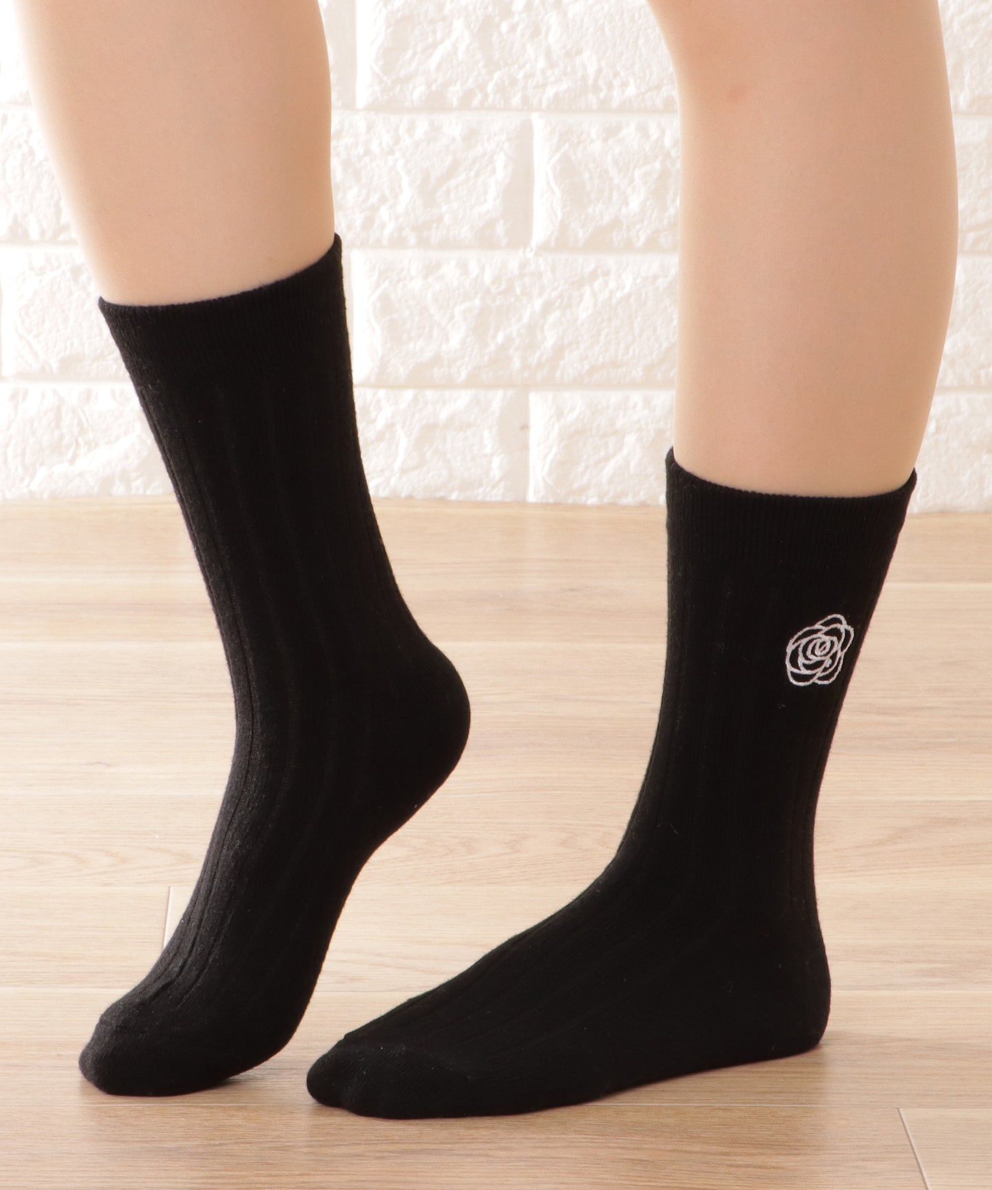 【4足セット】モノトーン配色リブソックス