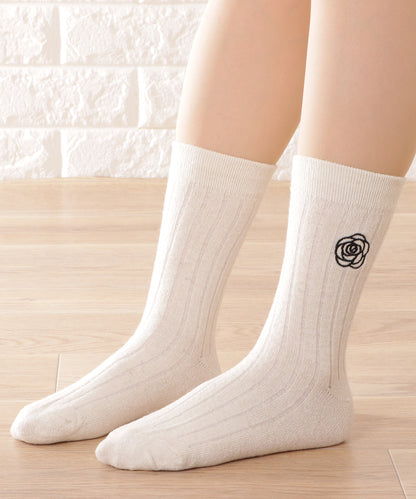 【4足セット】モノトーン配色リブソックス