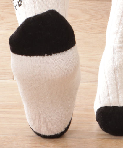 【4足セット】モノトーン配色リブソックス