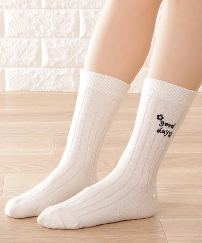 【4足セット】モノトーン配色リブソックス