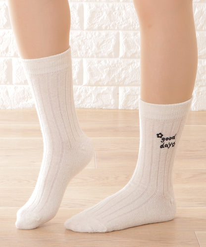 【4足セット】モノトーン配色リブソックス