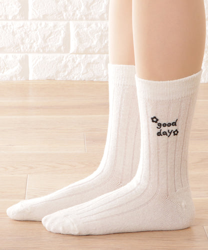 【4足セット】モノトーン配色リブソックス