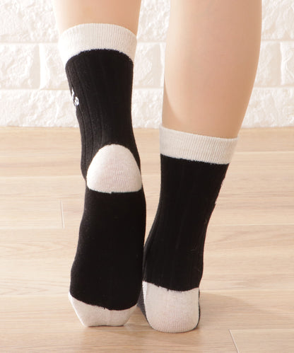 【4足セット】モノトーン配色リブソックス