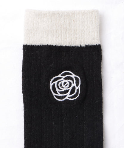 【4足セット】モノトーン配色リブソックス