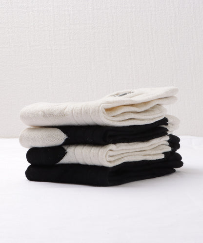 【4足セット】モノトーン配色リブソックス