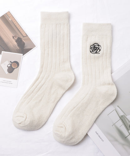 【4足セット】モノトーン配色リブソックス