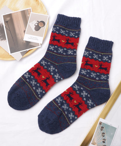 【5足セット】トライバル柄ボリュームニットソックス