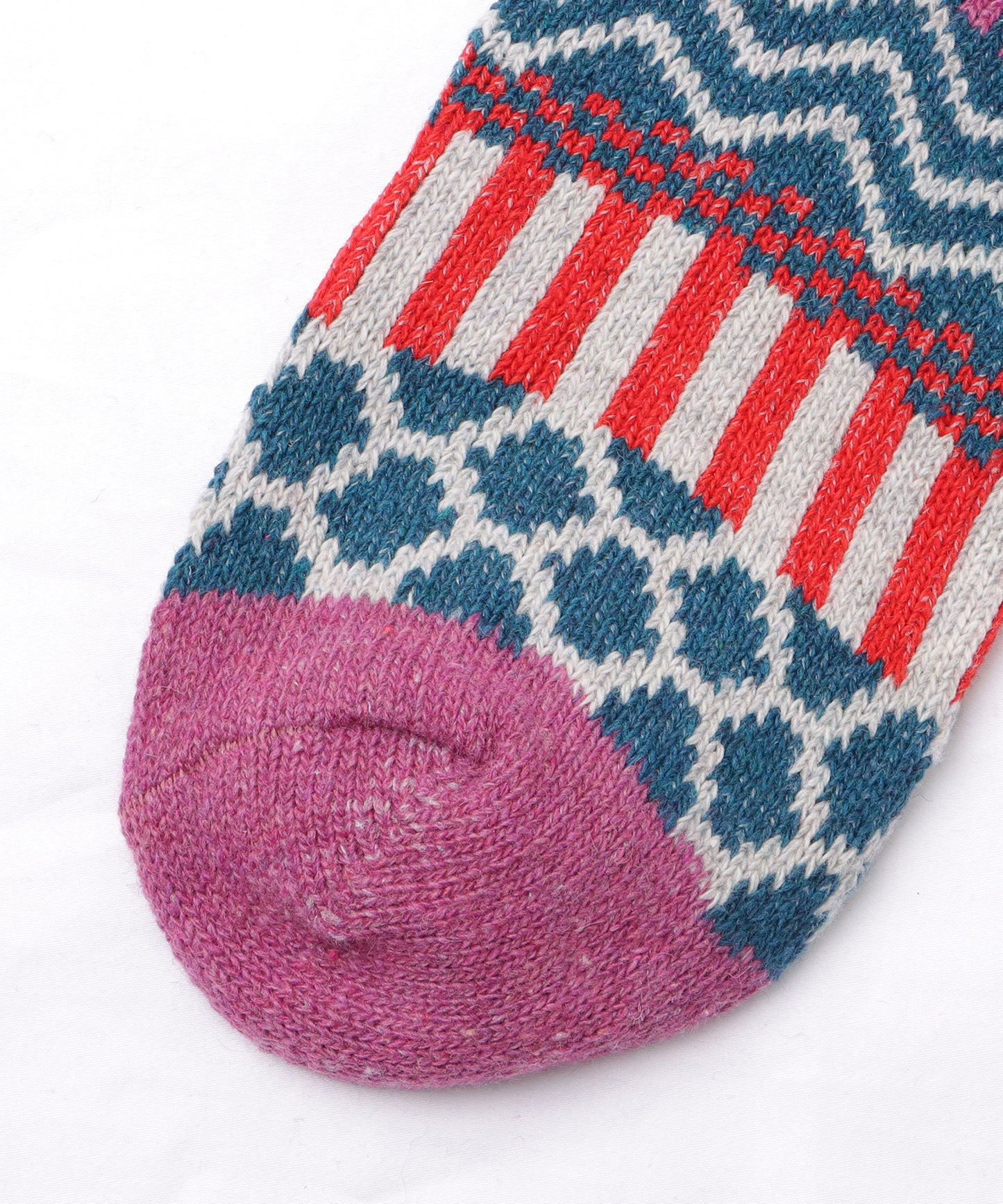 【5足セット】トライバル柄ボリュームニットソックス