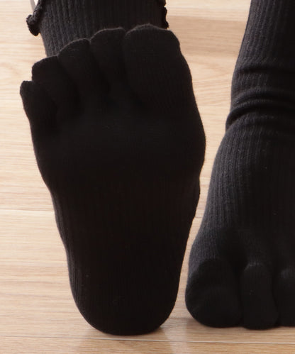 【5足セット】メロウフリル5本指カラーソックス