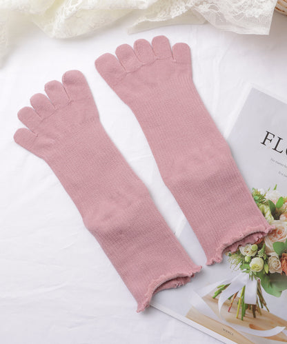 【5足セット】メロウフリル5本指カラーソックス