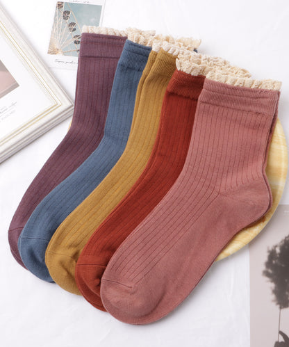 【5足セット】フリルレイヤードショート丈ソックス