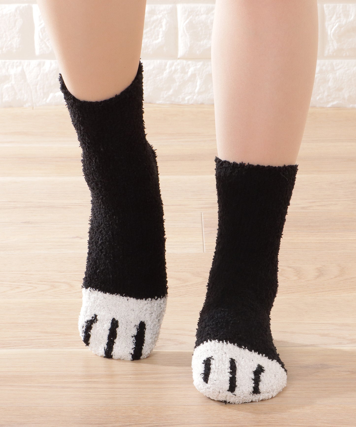 【6足セット】ふわもこ猫足バラエティルームソックス